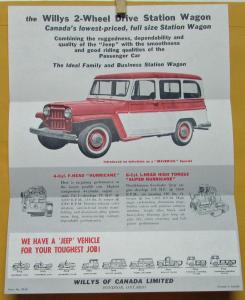 1959 Willys Jeep 2WD Station Wagon Canadian Sales Folder Original