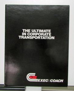1989 Execucoach The Ultimate In Corporate Transportation Sales Brochure