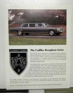 1980 1982 1984 1986 1989 Cadillac Lincoln Flaherty Limousine Sales Portfolio