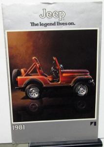 1981 Jeep CJ Renegade Laredo Wagoneer Pickup Cherokee Sales Folder Canadian Orig