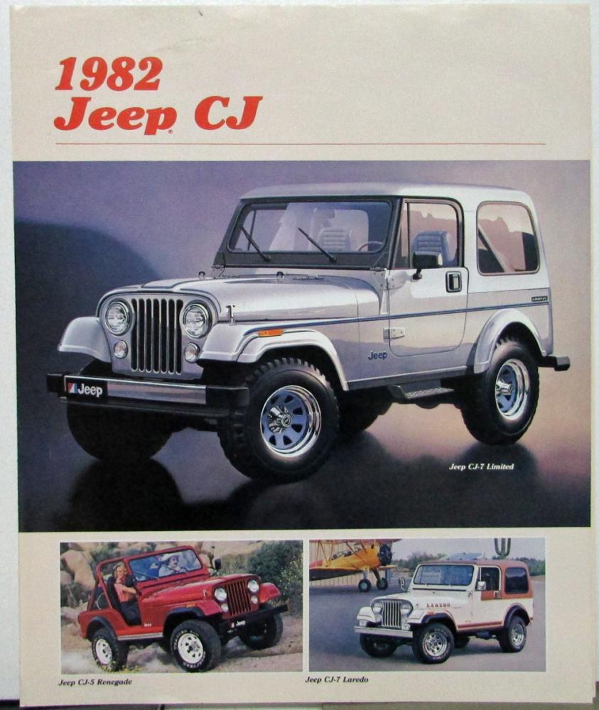 JEEP OFFICIAL CJ SERIES SHOWROOM SALES BROCHURE 1982 USA EDITION 