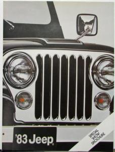 1983 Jeep CJ & J Cherokee Wagoneer Pickup Special Show Brochure Canadian Orig