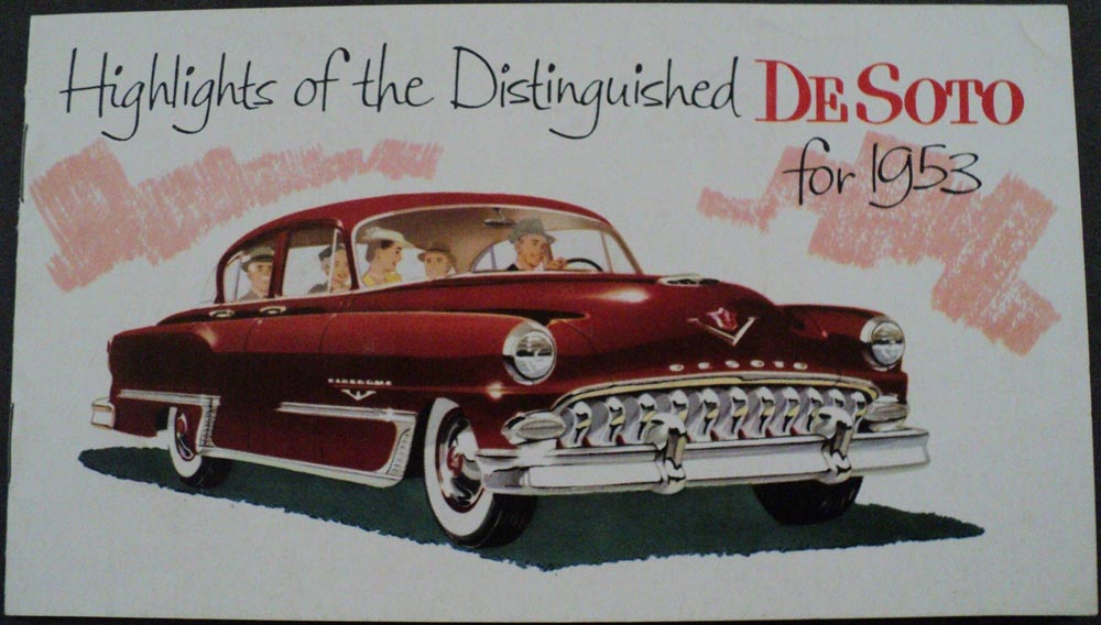 1953 DeSoto Firedom Sportsman Powermaster Sedan Highlights Sales Brochure Orig