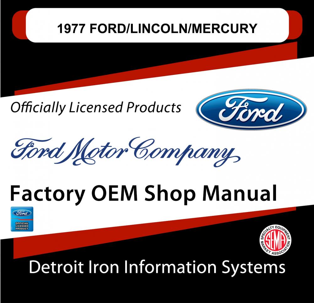1977 Ford Lincoln Mercury Mustang Mk V Cougar Shop Manuals & Sales Brochures CD