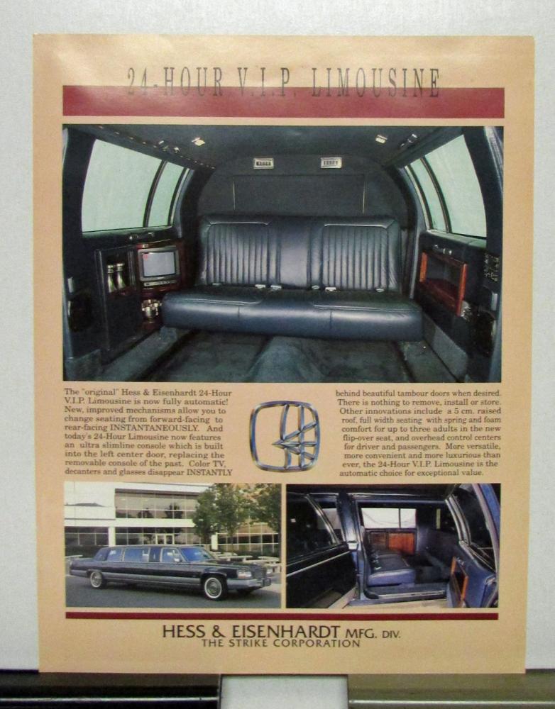 1990 Cadillac 24 Hour VIP Hess & Eisenhardt Limousine Datasheet