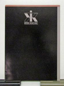 1983 Lincoln Krystal Koach Limousine Sales Brochure & Datasheet