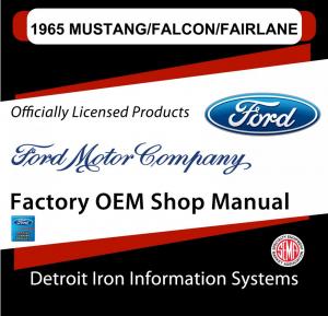 1965 Ford Mustang Falcon Fairlane Shop Manuals & Parts Books CD