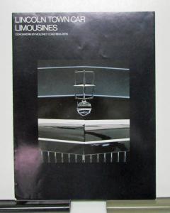 1986 Lincoln Town Car Limousine Sales Brochure Japenese Text