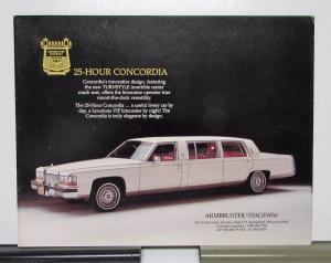1989 Cadillac Armbruster Stageway Concordia Limousine Sales Brochure