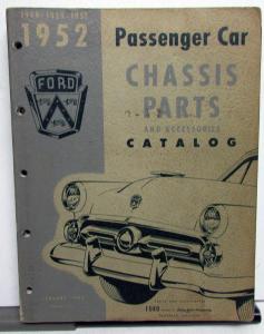 1949 1950 1951 1952 Ford Pass Car Chassis Parts &Accessories Catalog Manual Book