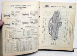 1949 1950 1951 1952 Ford Pass Car Chassis Parts &Accessories Catalog Manual Book