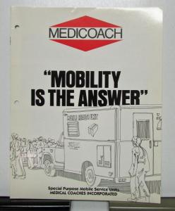 1977 Medicoach Mobile Medical Units On Wheels Sales Brochure