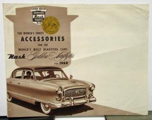 1952 Nash Dealer Sales Brochure Mailer Accessories Options Golden Airflytes