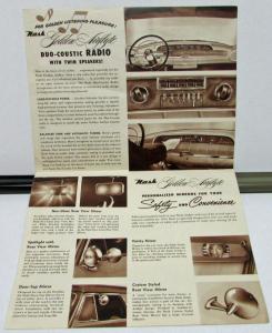 1952 Nash Dealer Sales Brochure Mailer Accessories Options Golden Airflytes