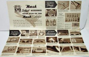 1952 Nash Dealer Sales Brochure Mailer Accessories Options Golden Airflytes