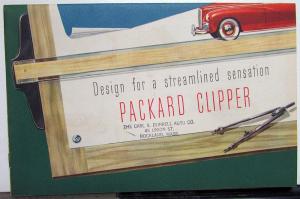 1941 Packard Clipper Streamlined Car Dealer Sales Brochure Color Original