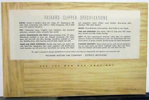 1941 Packard Clipper Streamlined Car Dealer Sales Brochure Color Original