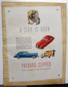 1941 Packard Clipper Streamlined Car Dealer Sales Brochure Color Original