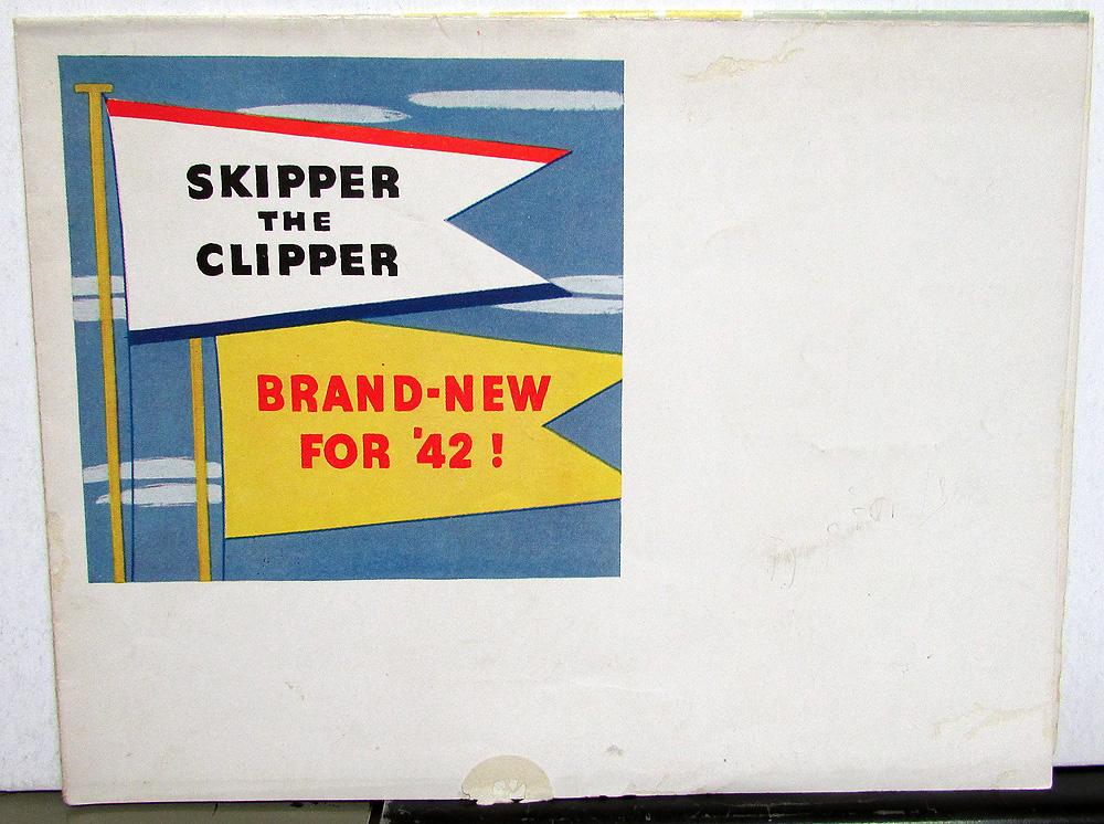 1942 Packard Special Custom Super Six Eight Clipper Sales Brochure Mailer Orig