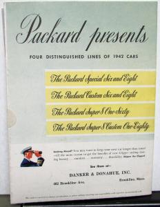1942 Packard Special Custom Super Six Eight Clipper Sales Brochure Mailer Orig