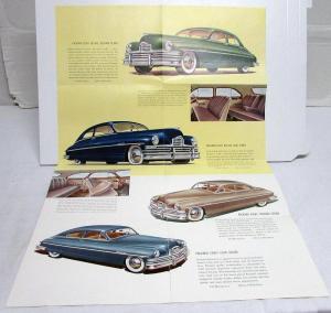 1949 Packard Eight Models Golden Anniversary Dealer Color Sales Brochure Folder