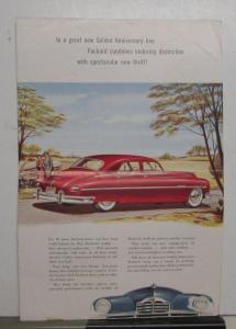 1949 Packard Eight Models Golden Anniversary Dealer Color Sales Brochure Folder