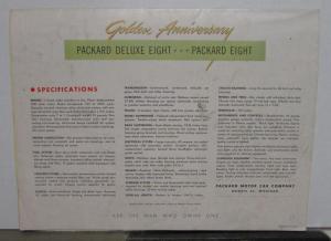 1949 Packard Eight Models Golden Anniversary Dealer Color Sales Brochure Folder