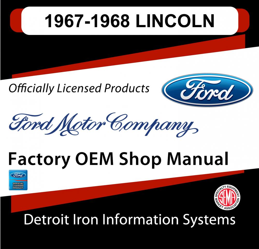 1967-1968 Lincoln Continental Shop Manuals & Parts Books CD
