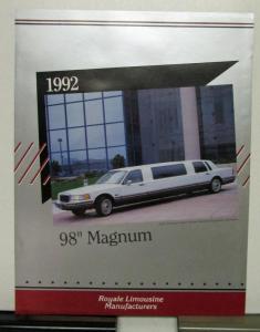 1992 Lincoln Royal Limousine 98 Inch Magnum Datasheet