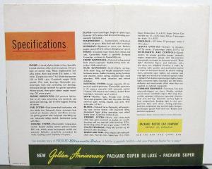 1949 Packard Super DeLuxe Dealer Color Sales Brochure Folder Golden Anniversary
