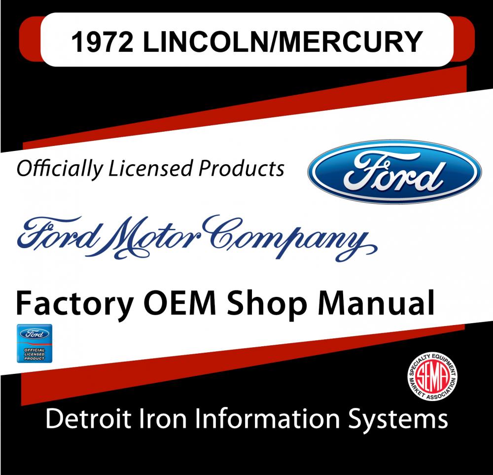 1972 Lincoln Mercury Continental Mark IV Cougar Shop Manuals & Parts Books CD