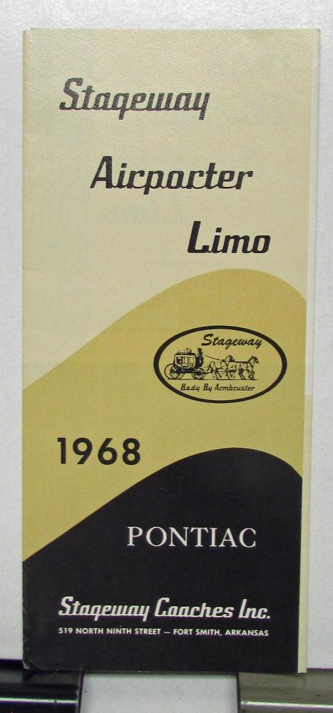 1968 Pontiac Armbruster Stageway Airpacter Limousine Sales Brochure