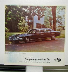 1970 Pontiac Armbruster Stageway Limousine Sales Brochure