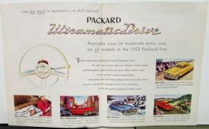 1950 Packard Eight Custom Super Series Ultramatic Dealer Sales Brochure Folder
