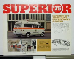 1975 Chevrolet Superior 61 S Ambulance Specfication Sheet