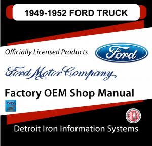1949-1952 Ford Light Duty Trucks F Series F1 F2 F3 F4 Shop Manuals CD