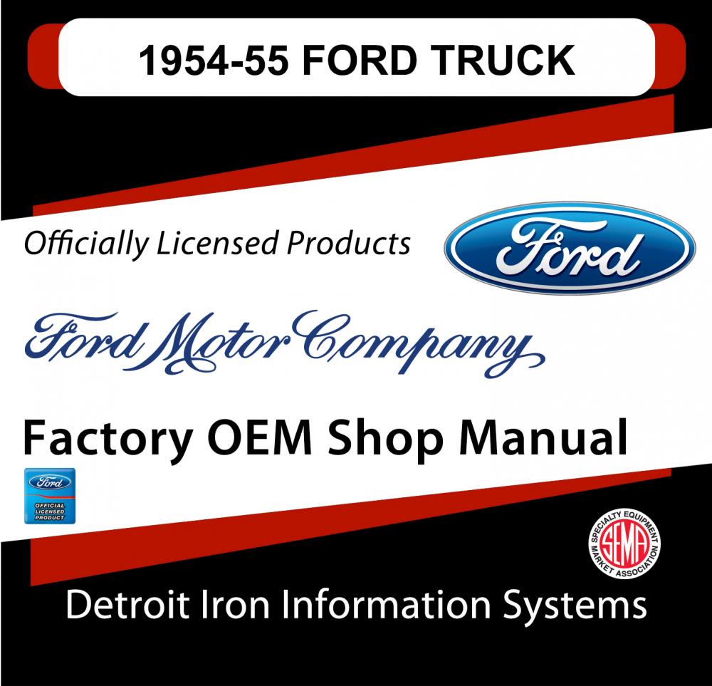 1954-1955 Ford Light Duty Trucks F Series F100 F250 F350 P350 Shop Manuals CD