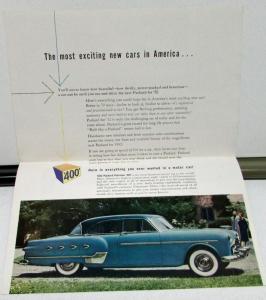 1952 Packard 400 300 200 Patrician Mayfair Convertible Sales Brochure Folder