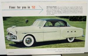 1952 Packard 400 300 200 Patrician Mayfair Convertible Sales Brochure Folder