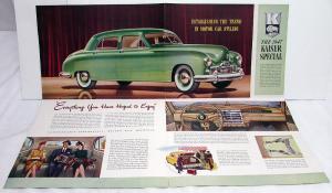 1947 Kaiser Special Motor Car Color Sales Folder Oversized Original