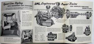 1955 GMC 370 370-8 & M 370 Gas Powered Truck Dealer Sales Brochure Original