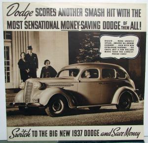 1937 Dodge Model Touring Sedan Coupe Convertible Limousine Sales Brochure