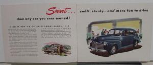 Ford 1946 Small Dealer Color Sales Brochure Flathead Original