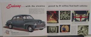 Ford 1946 Small Dealer Color Sales Brochure Flathead Original