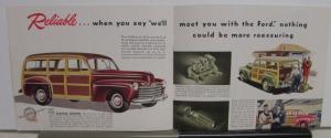 Ford 1946 Small Dealer Color Sales Brochure Flathead Original