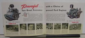 Ford 1946 Small Dealer Color Sales Brochure Flathead Original