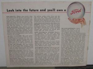 Ford 1946 Small Dealer Color Sales Brochure Flathead Original