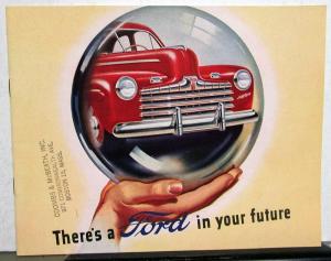 Ford 1946 Small Dealer Color Sales Brochure Flathead Original