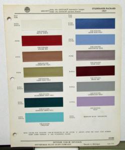 1957 Packard Color Paint Chips Leaflet Ditzler PPG Original
