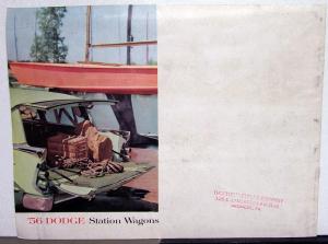 1956 Dodge Sierra Suburban Station Wagon Sales Brochure & Specifications